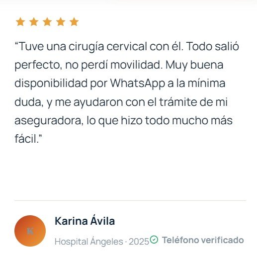testimonio cirugía cervical